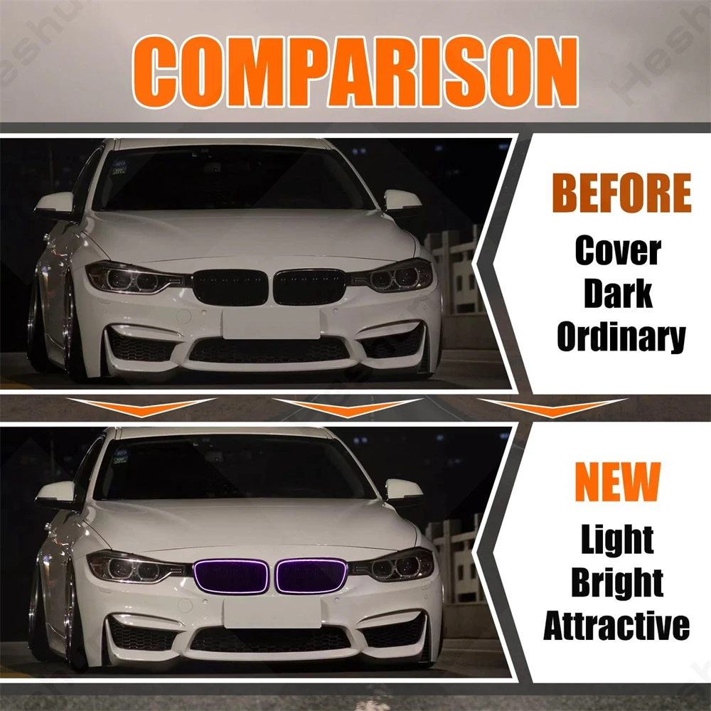 RGB-подсветка решетки для BMW F30 F31 3-Series 320i 328i 328d 330i 335i 330e 340i светодиодные передние решетки, анимация запуска