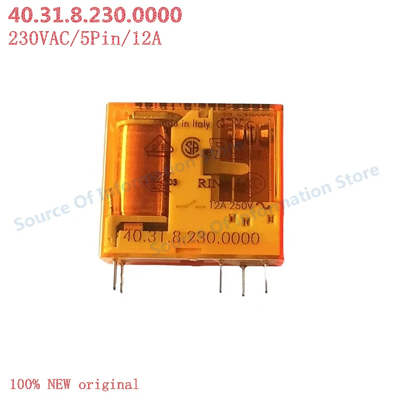 

40.31.8.230.0000 Finder Relay 230VAC 5-Pin 12A