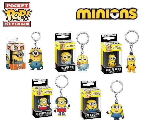 NUEVO Llavero Funko Pop 2026, Minions, OTTO, STUART, KEVIN, CARL, Pajama Bob, Agnes, Llavero Pocket Pop, Figuras de Vinilo