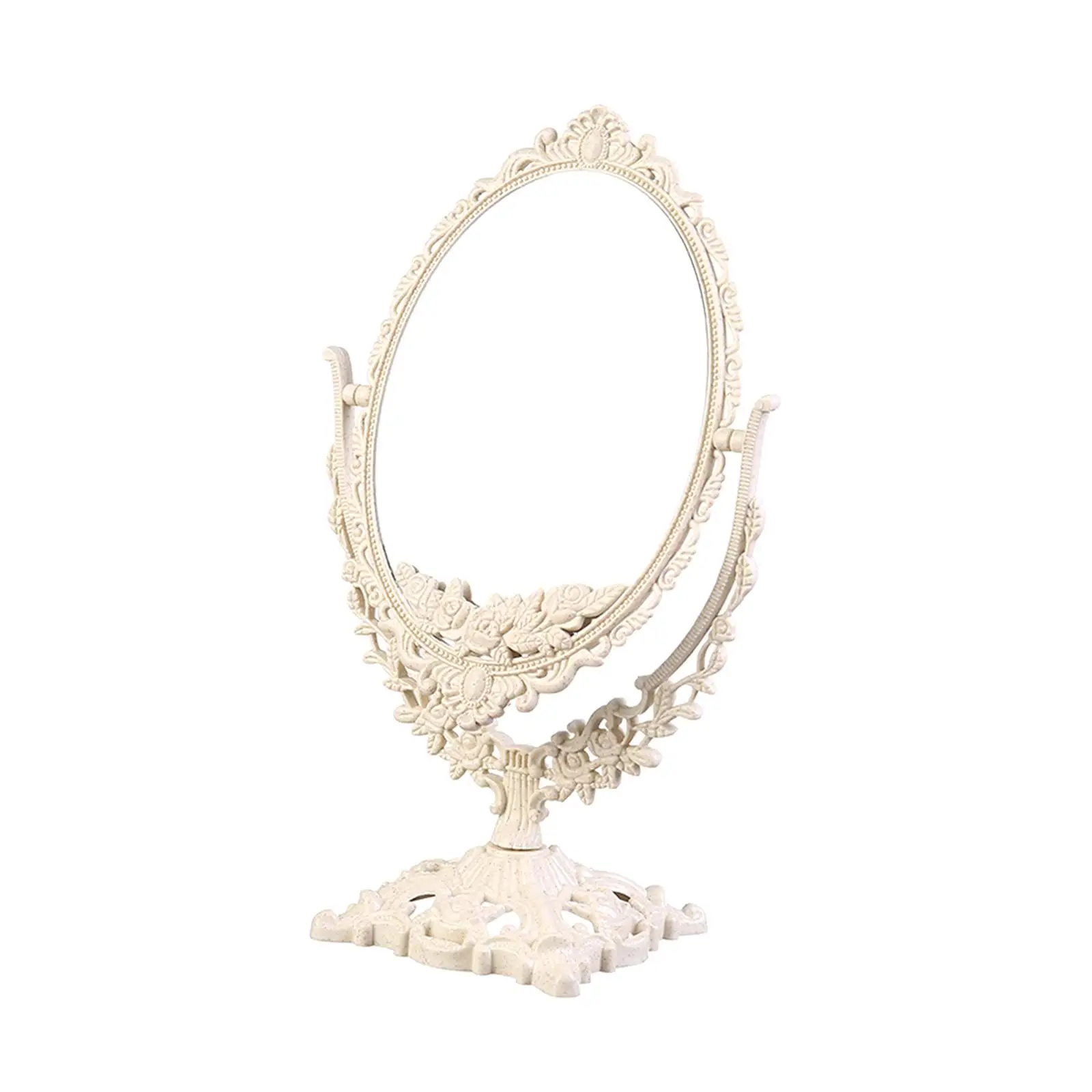 Tabletop Makeup Mirror Portable Retro for Bedroom Dressing Table Bathroom