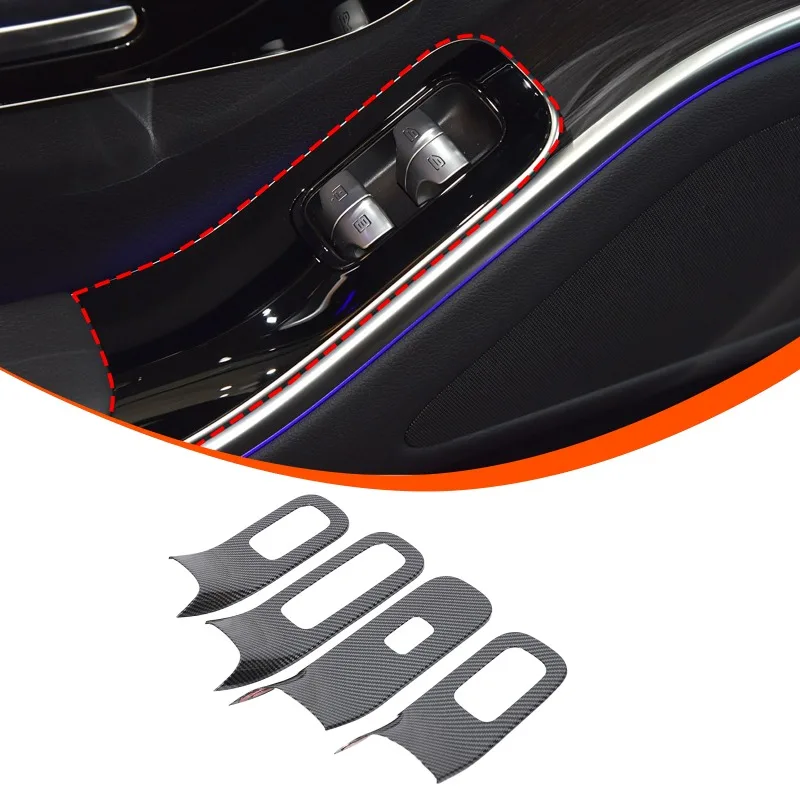 

Подъемная рамка из АБС-пластика, рамка переключателя окна для Mercedes-Benz S-Class V223 2021-2024 гг., аксессуары для интерьера