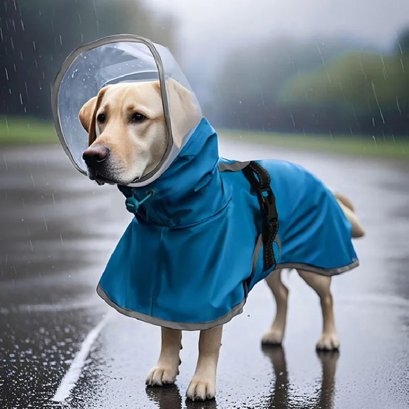 

Плащ для больших собак, водонепроницаемая одежда, пудель, шнауцер, корги, бордер-колли, самоедский хаски, лабрадор, одежда для золотистого ретривера