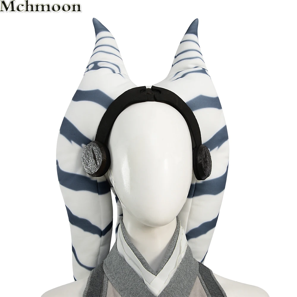 SW Ahsoka Tano Costume Cosplay Outfits With Headwear And Cloak Women Cosplay Accessories Halloween Carnival  Full Set