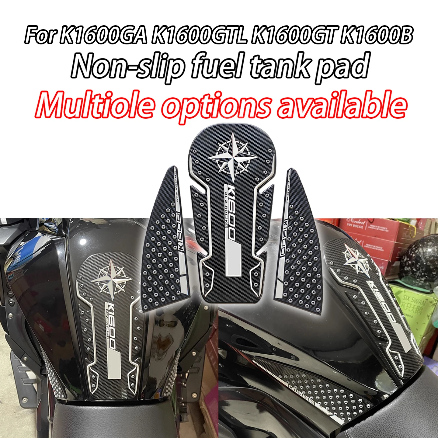 For BMW K1600GA K1600B K1600GTL K1600GT K1600 GA B GTL GT Motorcycle Stickers Anti Slip Sticker Knee Pads Side Patch Tank Pad --
