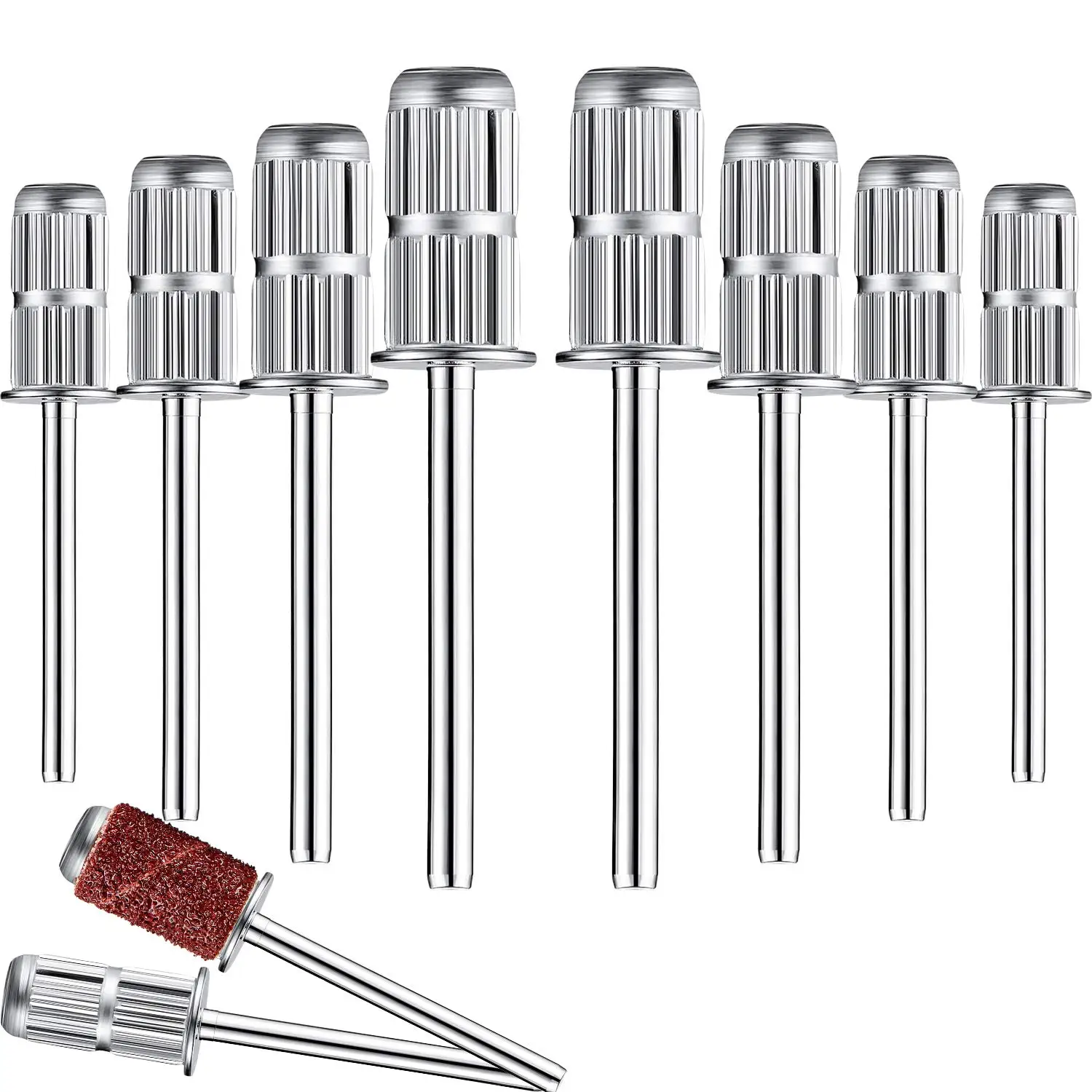 

20Pcs 3/32" Mandrel Nail Drill Bits Sanding Bands Replacement for Electric File Manicure Pedicure Tool Home Salon