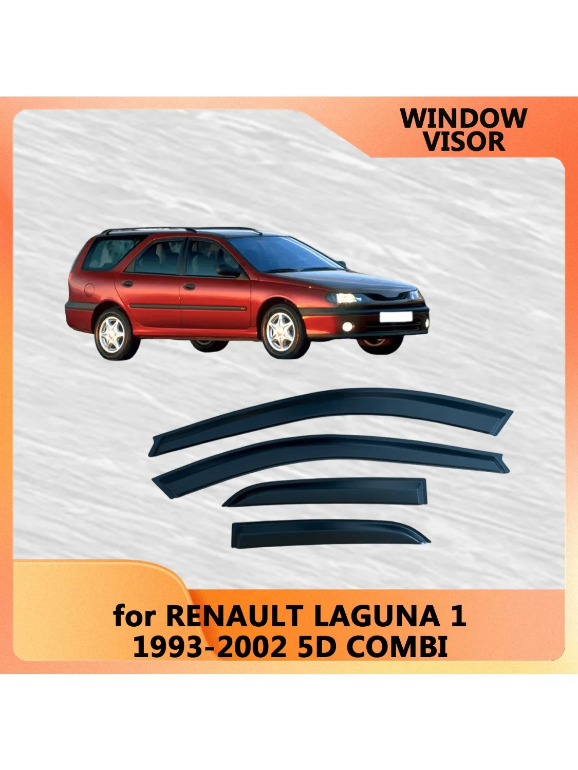 Visière de fenêtre pour Renault Laguna 1 X56 5 portes 1993-1999 2000 2001 2002, déflecteurs de vent, protection contre la pluie, pare-brise de porte, pare-soleil