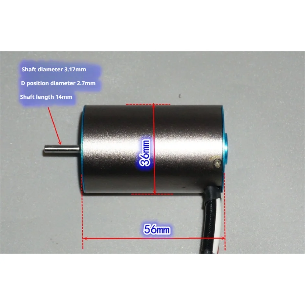 3300KV 3656 Model High-speed Brushless Motor 2-3S Neodymium Strong Magnetic Inner Rotor 24000-40000RPM Car Model Brushless Motor