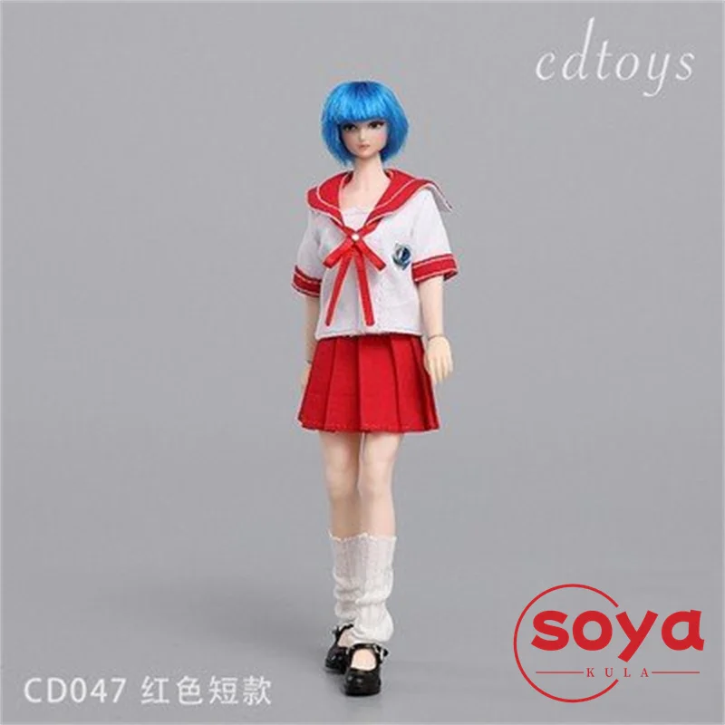 cdtoys cd047 1/12 مقياس فتاة JK زي مدرسي الملابس نموذج صالح 6 بوصة أنثى الجندي عمل الشكل الجسم #4