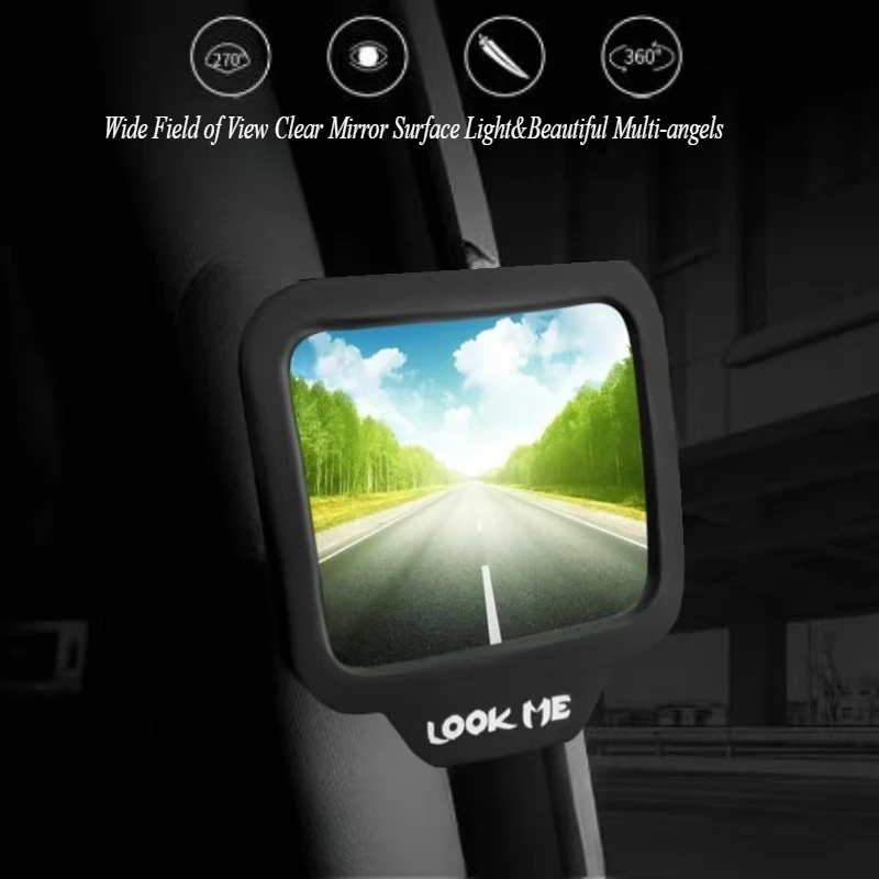 1Pc Wide-angle Car Rear Mirror Auxiliary Rearview Mirror Eliminate Blind Point Durable Safety Accessory for Passengers & Babies