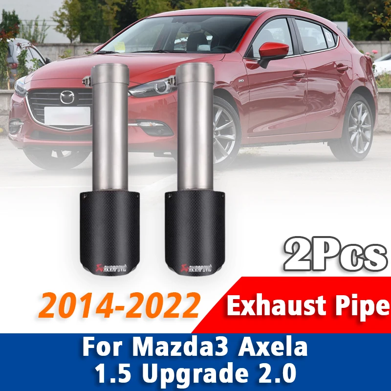 

Stainless Steel Exhaust Pipe Muffler Tailpipe Muffler Tip Car Rear Tail Throat For Mazda3 Axela 1.5 Upgrade 2.0 Auto Accessories