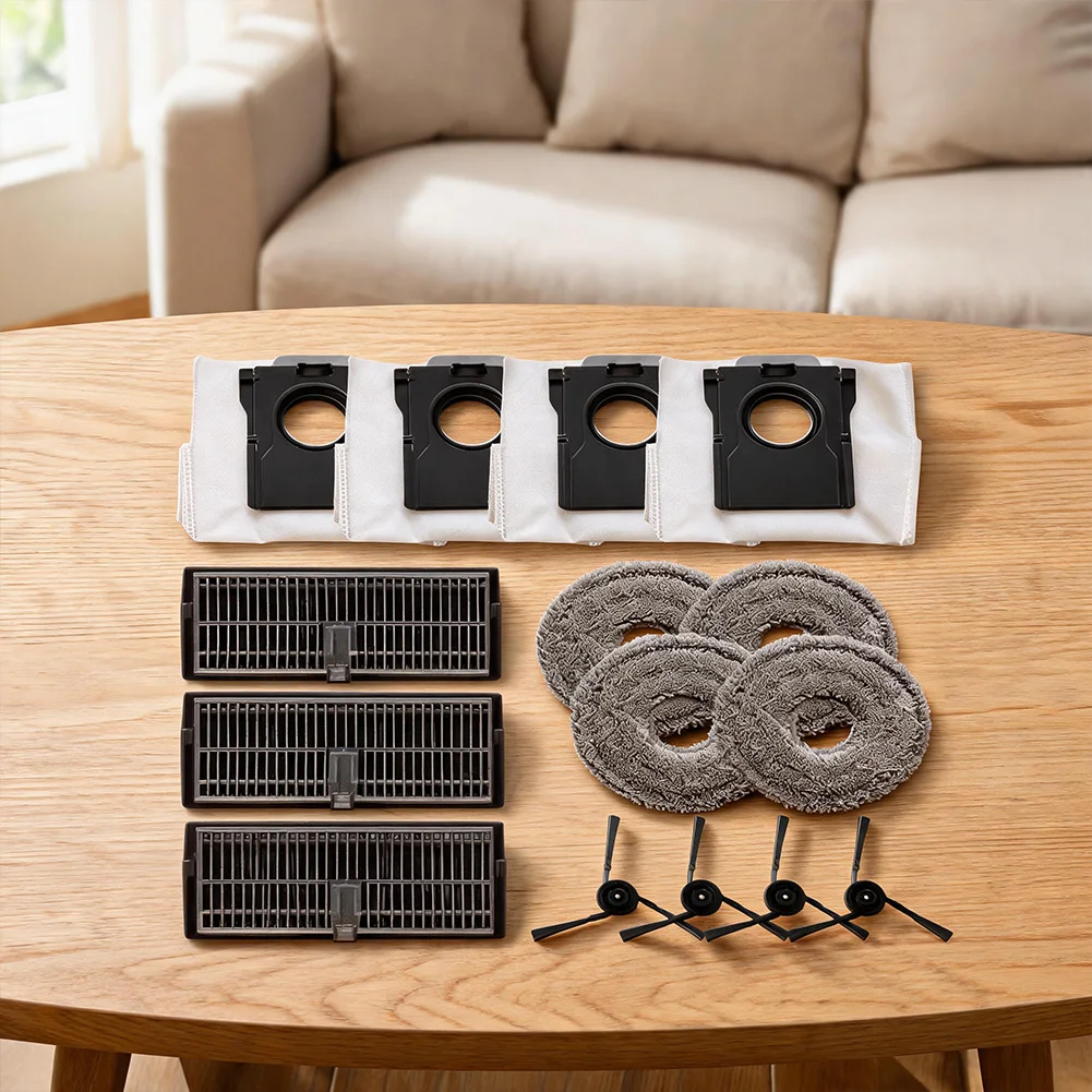 All in One Accessory Pack for MOVA P10 Pro For Ultra Includes Mop Cloths Filters Dust Bags and Side Brushes for Cleanliness