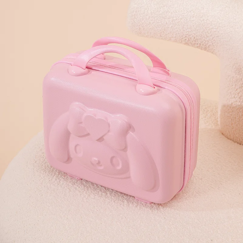 Cartoon Sanrios Cosmetic Case Kawaii Girl Portable Water Proof Convenient Wear-Resistant Zipper 3D Abs Texture Cosmetic Bag