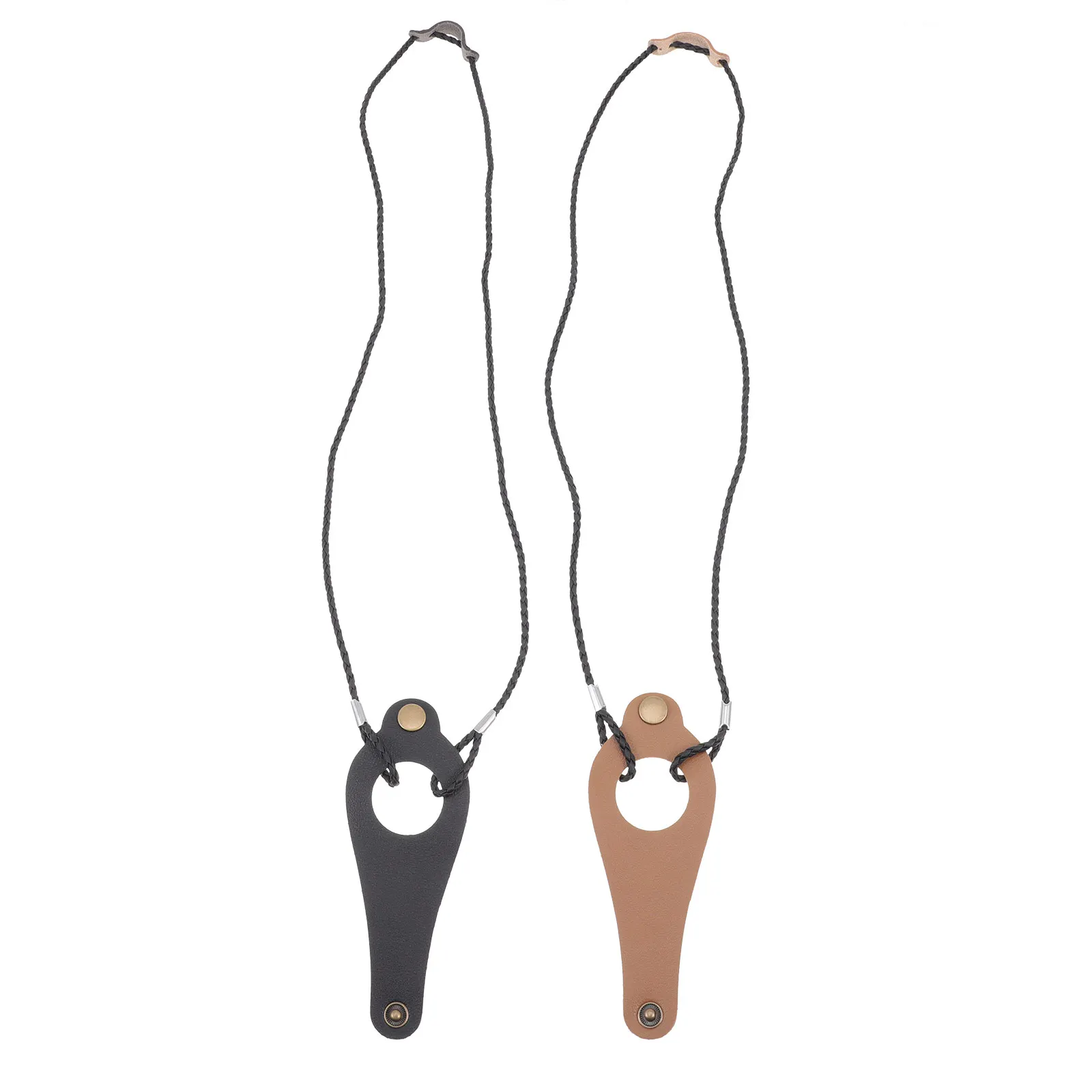 

2pcs Chain Sturdy PU Lanyard Men Child Outdoor Hanging Rope Durable Strap Storage Glasses Storage Holder Holder