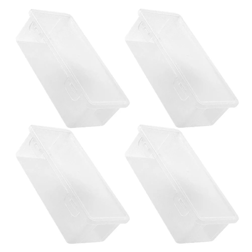 

4Pcs Large Capacity Clear Snap Closure Pencil Boxes Plastic Stackable Stationery Organizer Case for School Art Office