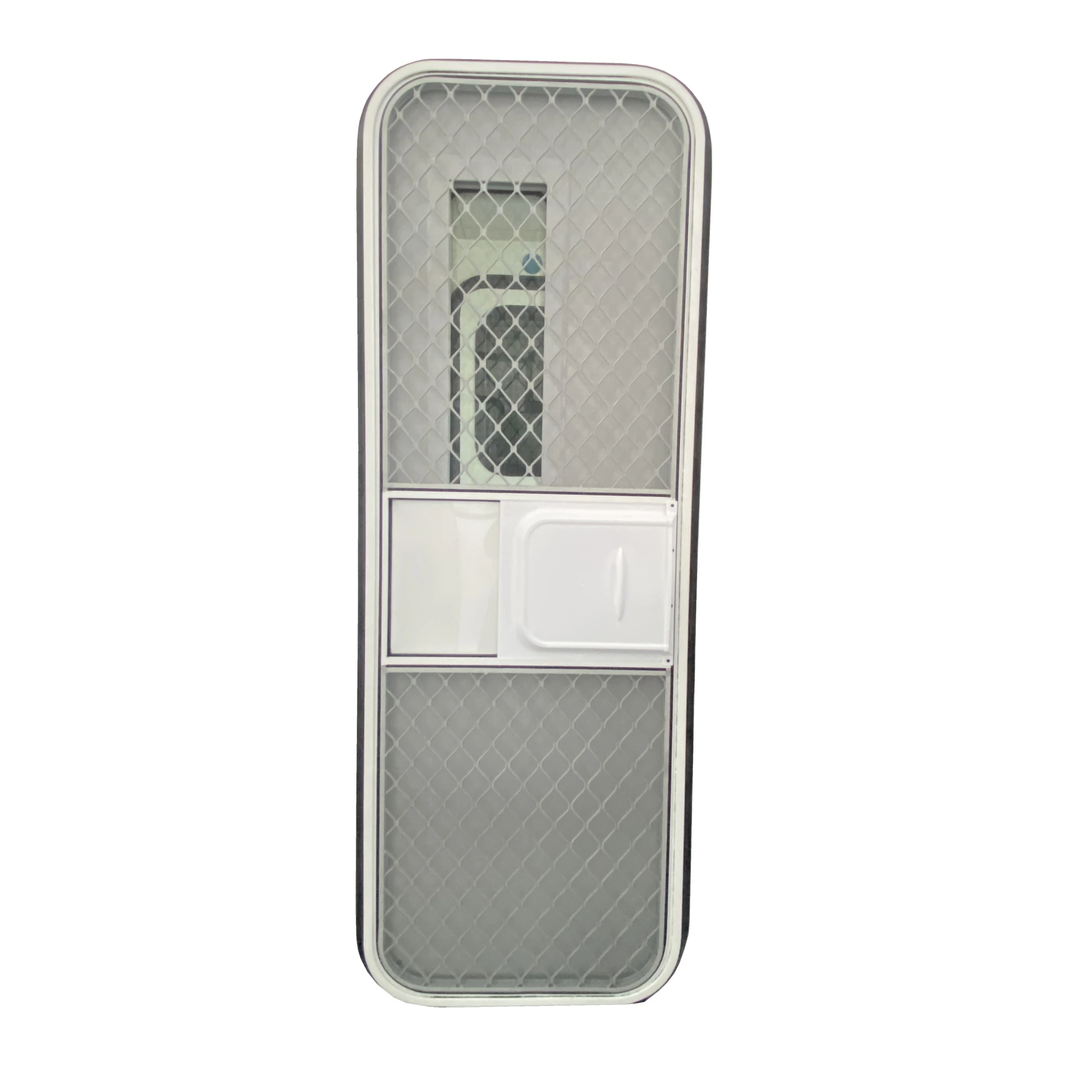 2025 حجم مخصص سبائك الألومنيوم مقطورة متنقل قافلة RV الباب مع الشاشة وقفل مجمع #4