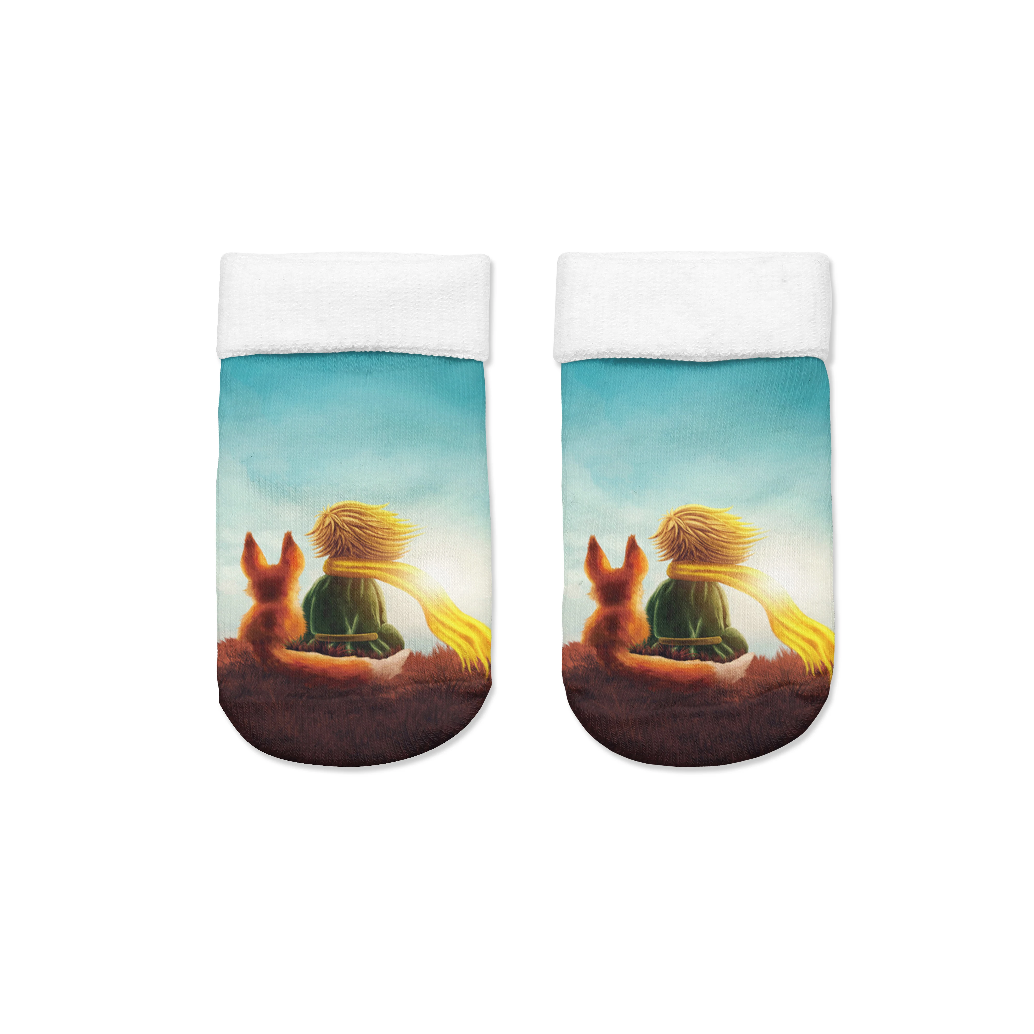 Little Prince Art Print Fashion Cotton Short Socks Starry Sky Simple Comfortable Socks Lovely Harajukur Low Cu Socks For Unisex