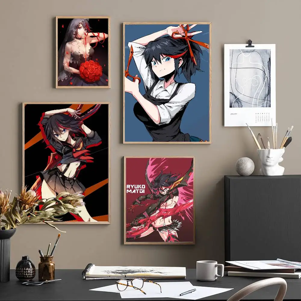 Anime KILL La KILL Classic Vintage Posters Whitepaper Prints Posters Artwork Kawaii Room Decor
