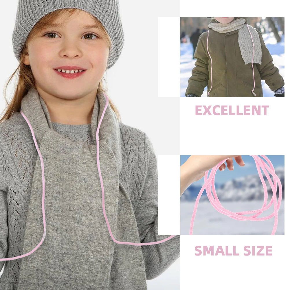 2 قطعة قفاز التزلج الوردي الحبل قابل للتعديل قفازات مرنة حبل قفاز حامل كليب قفازات الشتاء حارس السلامة