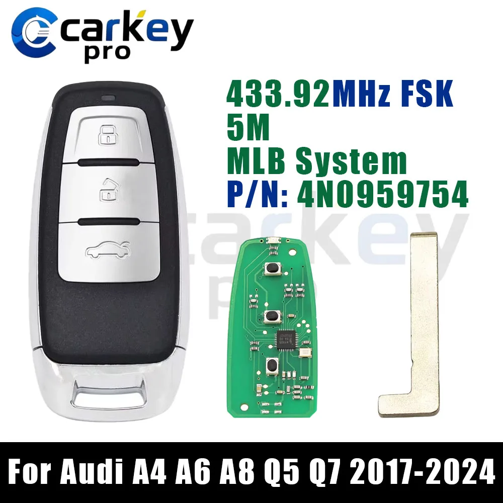 chiave-intelligente-carkeypro-a-3-pulsanti-mlb-433mhz-fsk-4n0959754-per-audi-a4-a6-a8-q5-q7-2017-2024