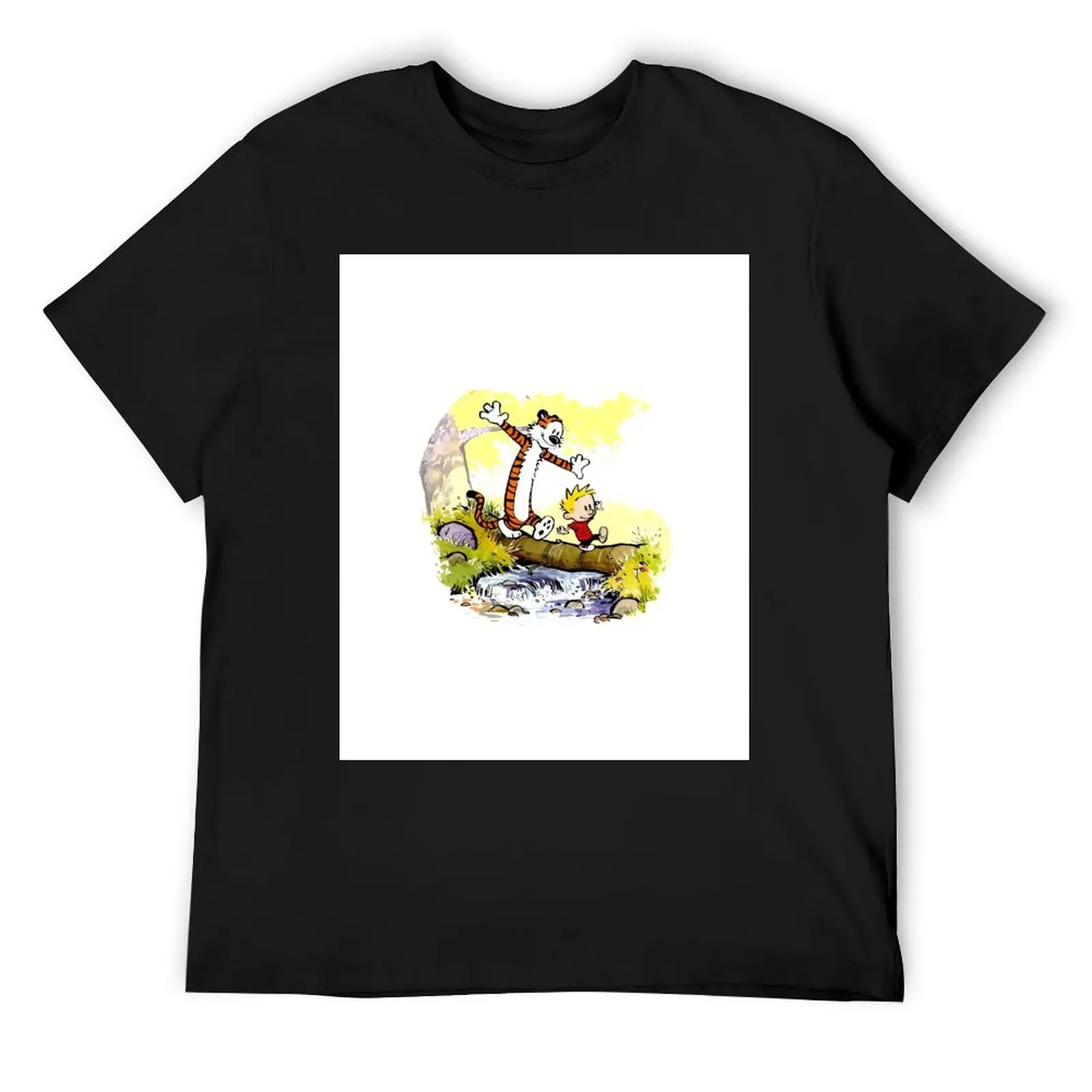 

Calvin & Hobbes T-Shirt T-shirts man for a boy summer clothes men clothing
