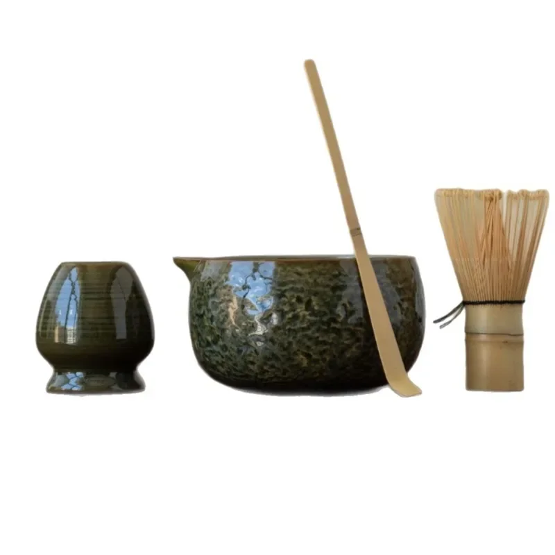 Gradually change the contrasting color Matcha bowl with mouth Matcha tool brush, point tea bowl Matcha cup accessories mixer