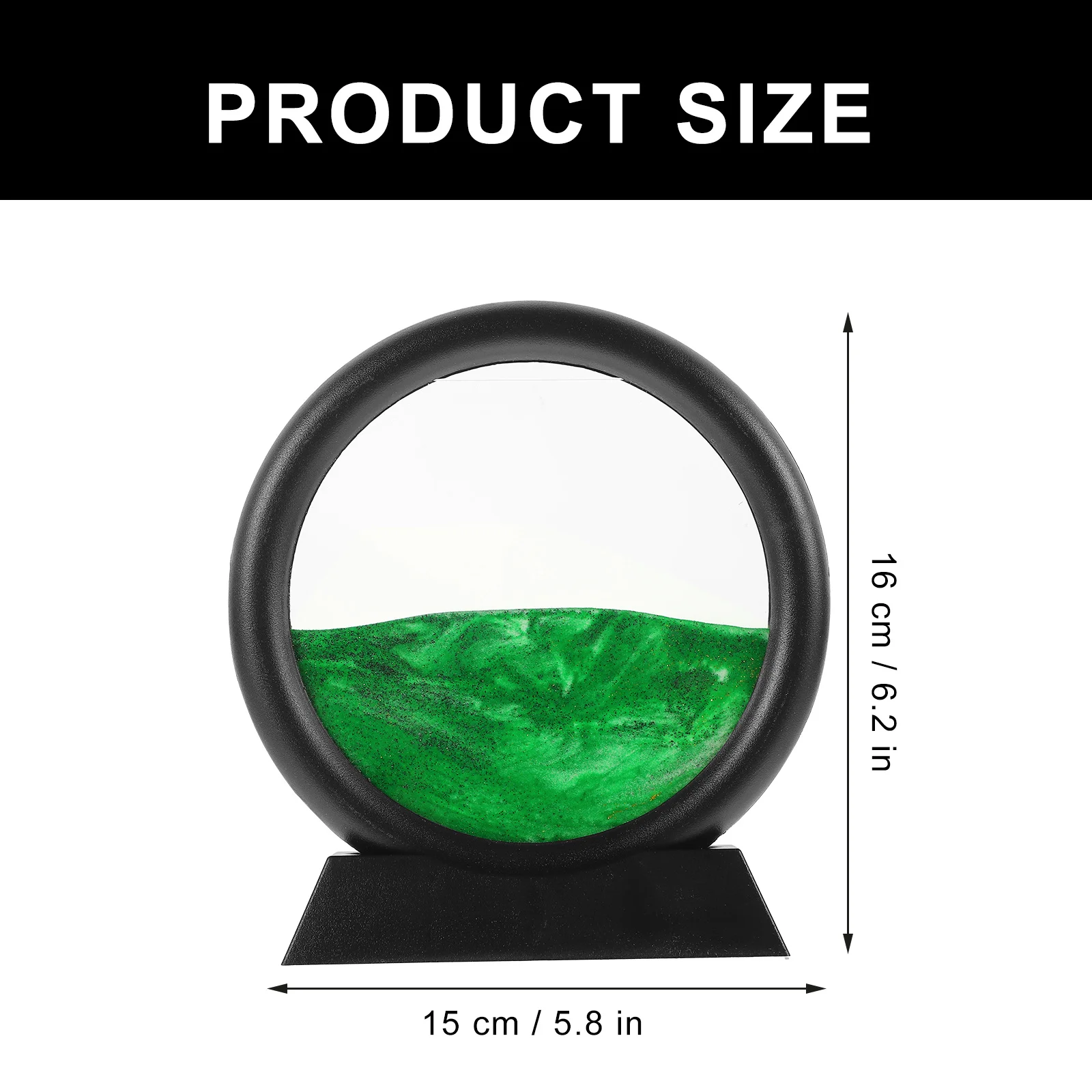 

Clear As Water Drop 3D Quicksand Painting Hourglass Moving Sand Art Picture Desktop Ornament for Easy Maintenance and Decor