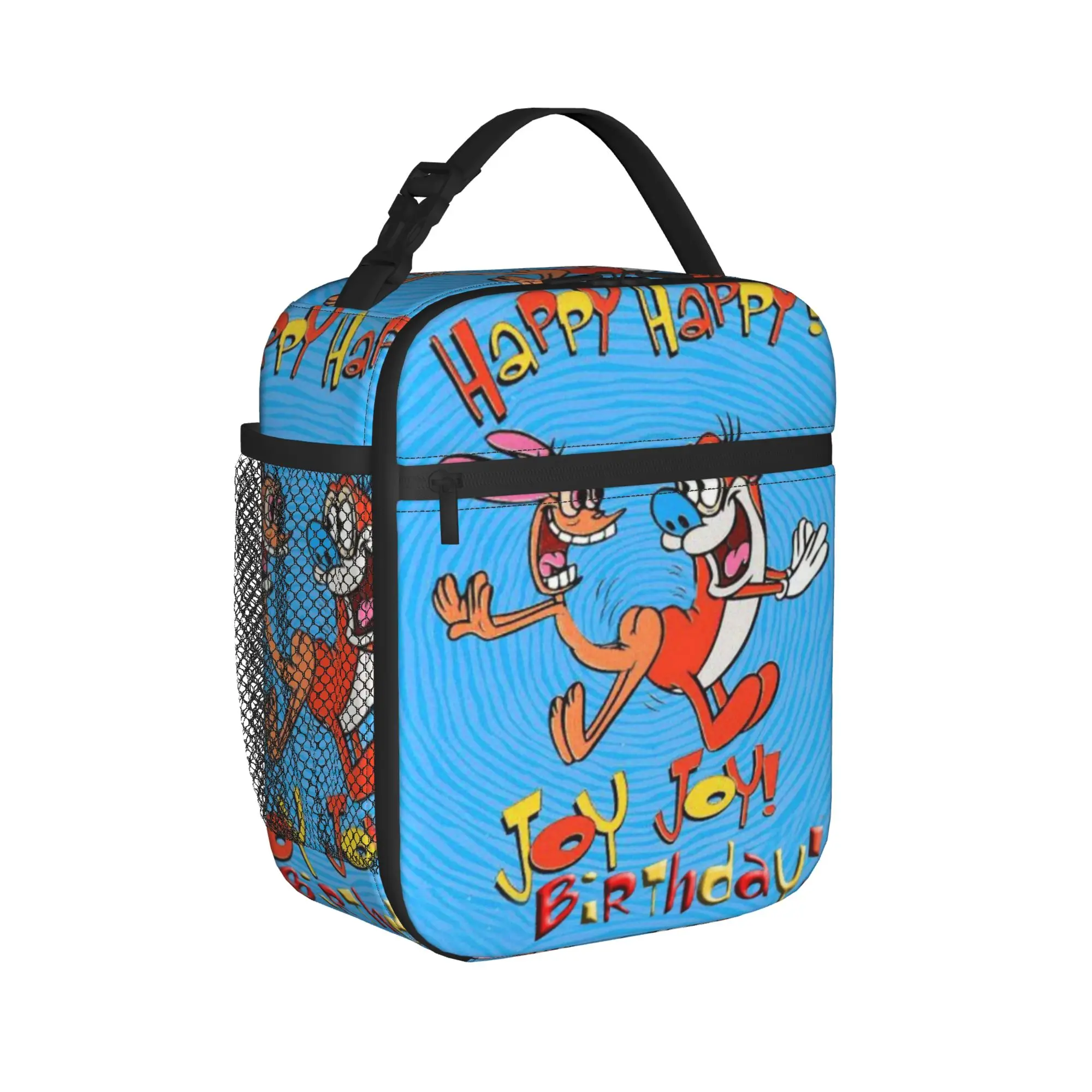 Duo Rucksack Ren & Stimpy  Thermal Insulated Lunch Bags for Travel  Portable Bento Box Men Women Thermal Cooler Lunch Boxes
