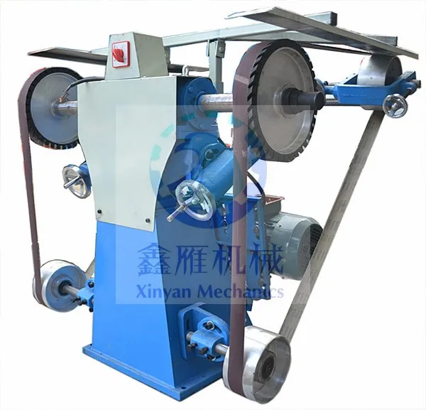 Horizontal three wheel sanding belt machine triangle polishing machine hardware stainless steel