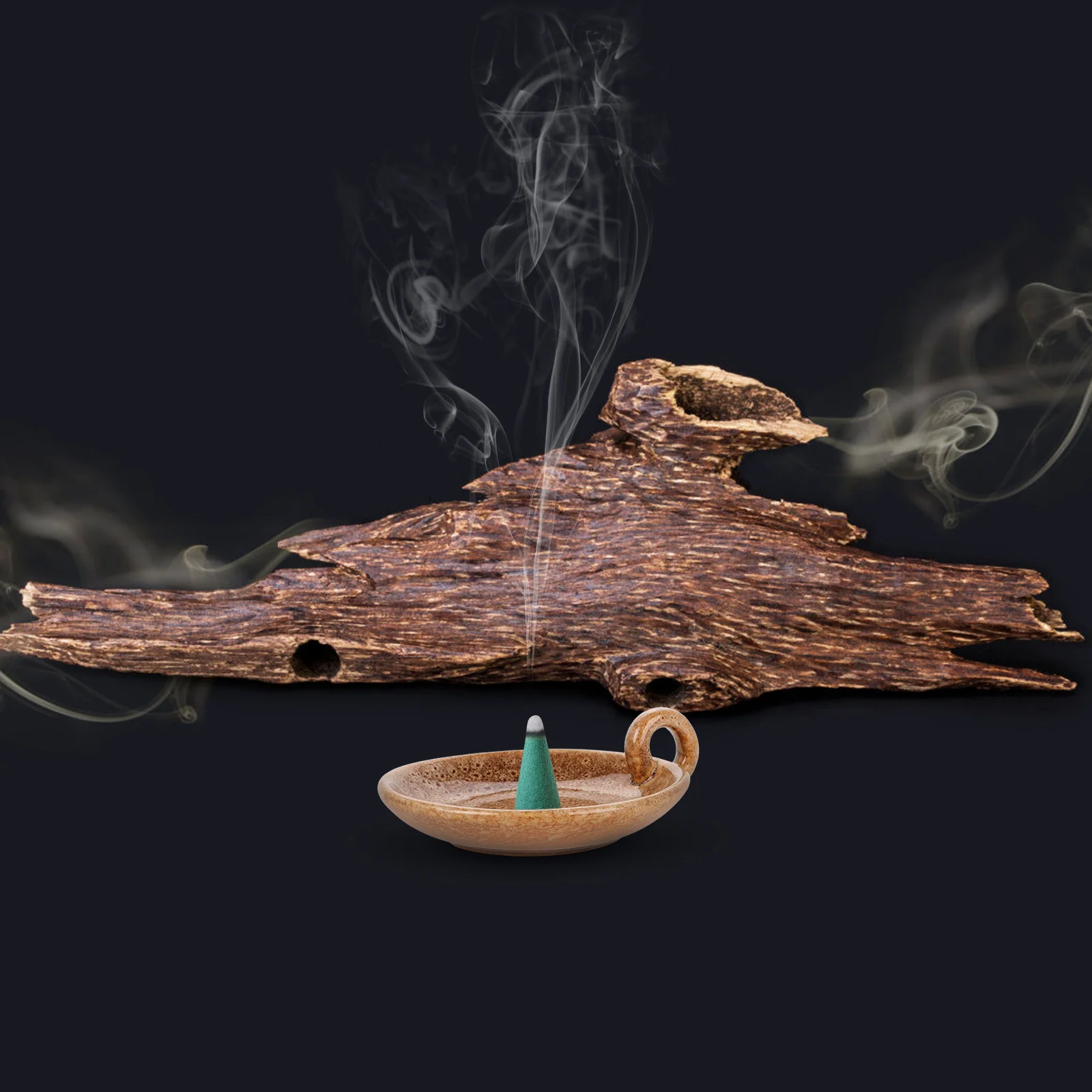 

Palo Santo Ceramic Incense Holder Burner for Yoga Meditation Aromatherapy Relaxation Sage Burner Decorative Scent Wood Holder