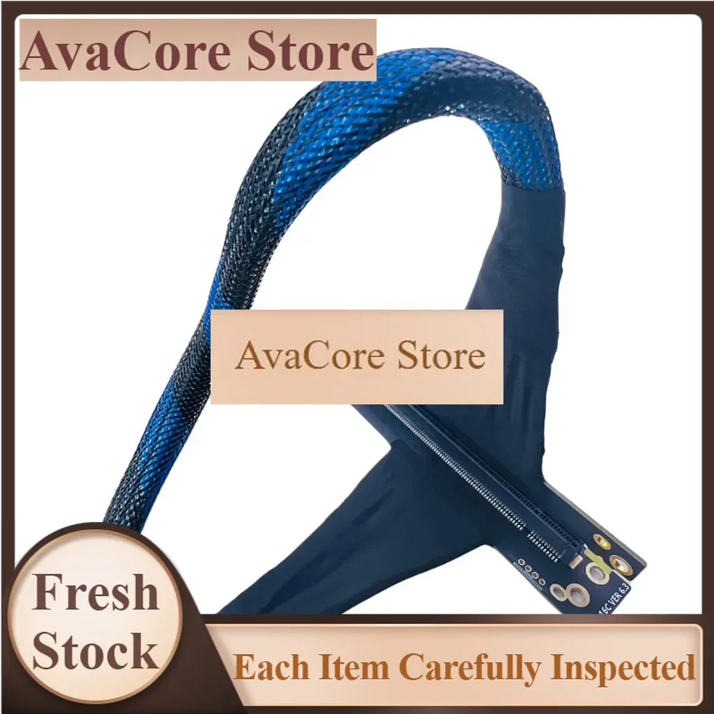 AvaCorePCIE4.0X16 Graphics Card Extension Cable GPU AI Adapter Cable Server External Built-in Left And Right High-speed GEN4