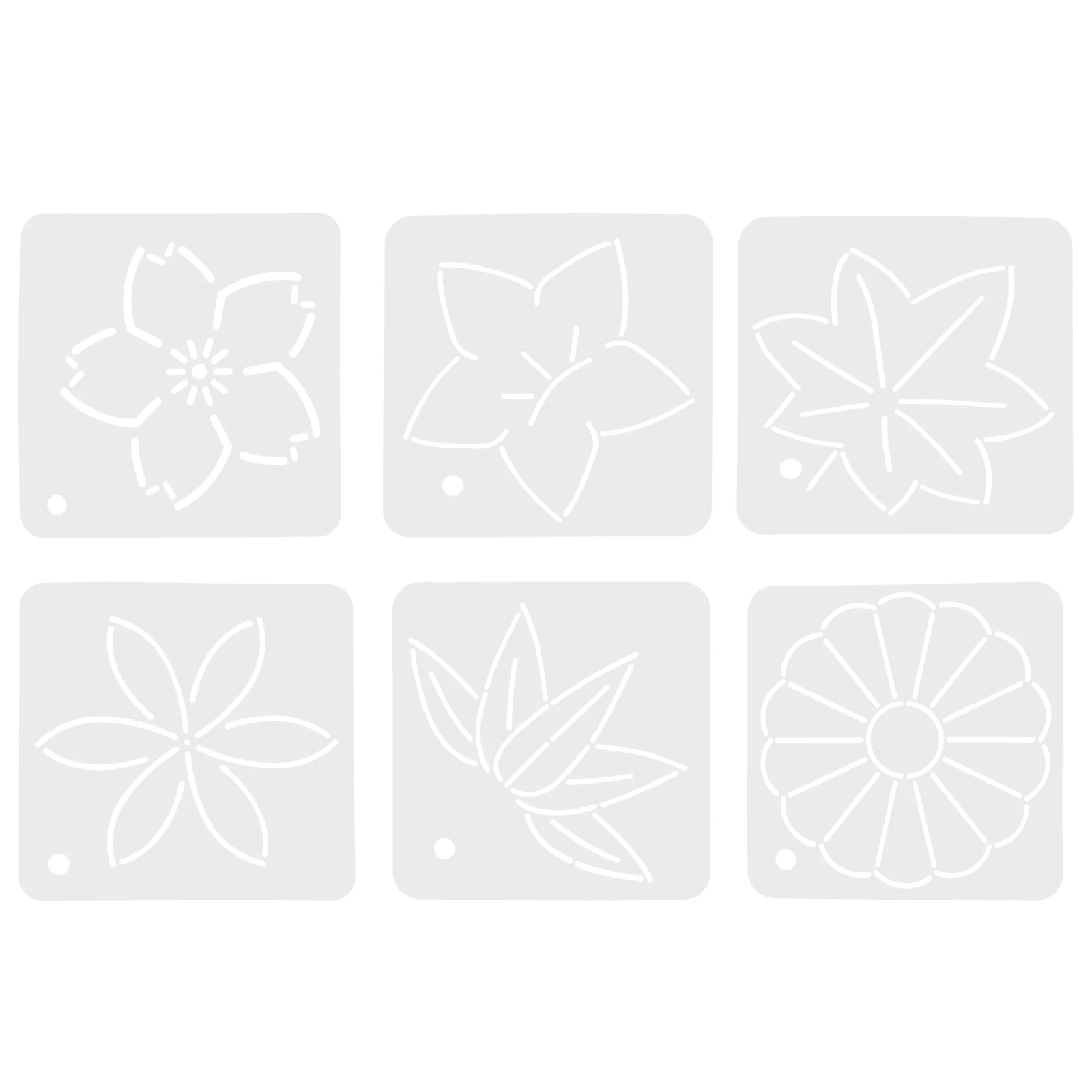 

6pcs Patchwork DIY Tools Flower Design Stencils Quilting Templates Sewing Ruler Easy Use Reusable Bent Preservation