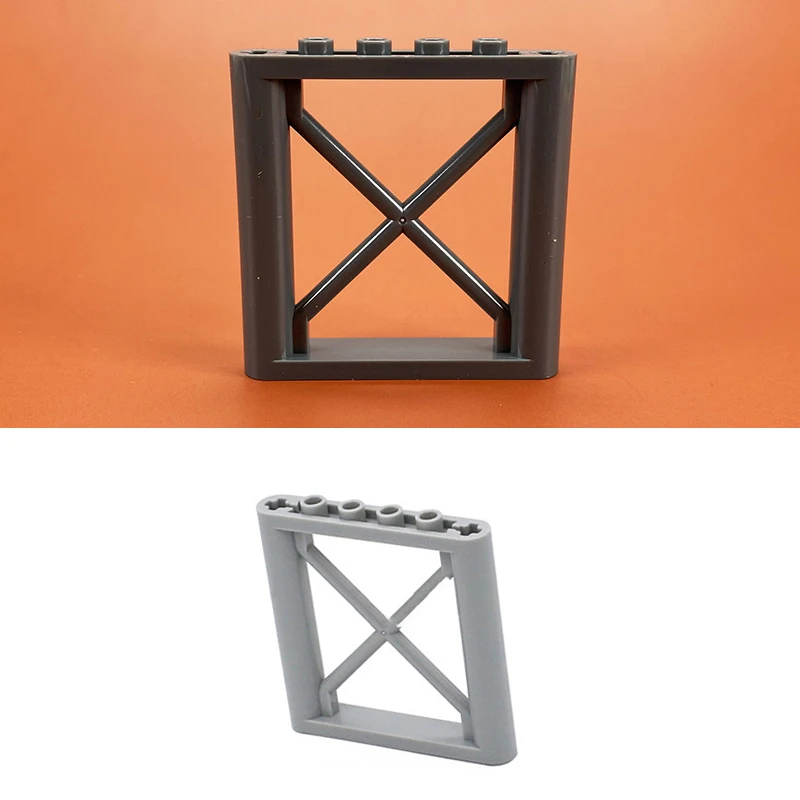 Railing treillis mur 1X6X5 64448 MOC blocs de construction noir/gris bricolage ville rue briques jouets compatibles avec LEGO