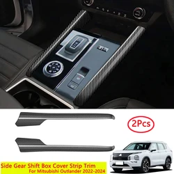 For Mitsubishi Outlander 2022 2023 2024 Interior Moulding Accessories Side Gear Shift Box Strip Cover Trim Car Styling