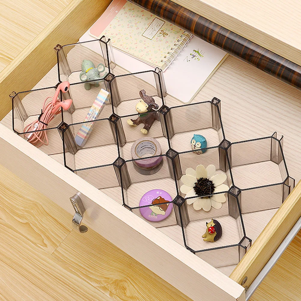 

6 Pcs Honeycomb Underwear Socks Storage Box Cellular Drawer Partition Plate Bra Organizer Accessories Tidy Small Item Keeper