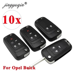 jingyuqin 10pcs 2/3/4/5 BTN Key Shell for VAUXHALL OPEL Insignia Astra J Zafira C Mokka Car Control Fob Case Housing HU100 Blade