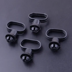 beler 4Pcs Universal Black Rubber 5.5x4.1 cm Front Mudguard Speedometer Cable Guide Holder for Motorcycle
