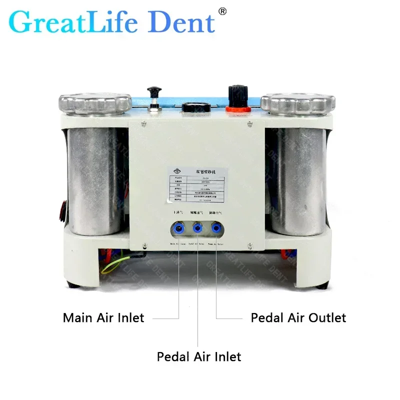 GreatLife Dent Twin-Pen Sandblaster Dental Air Prophy Polisher Sandblasting Machine Lab Equipment Dental Sandblasting Machine