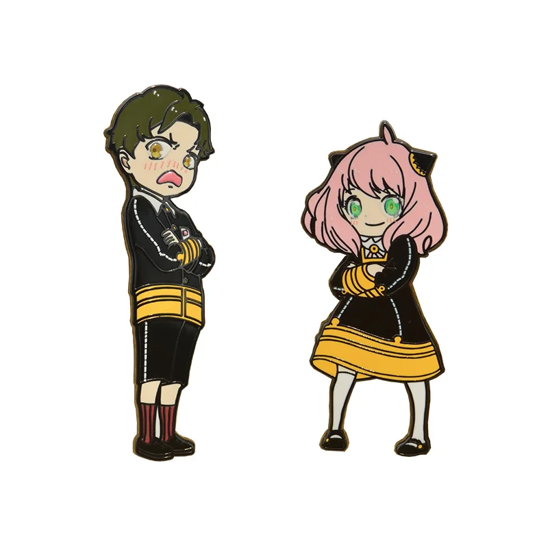 SPY × FAMILY Metal Badge Anya Forger Damian Desmond Imitation Enamel Brooch Japanese Cute Accessory Pin