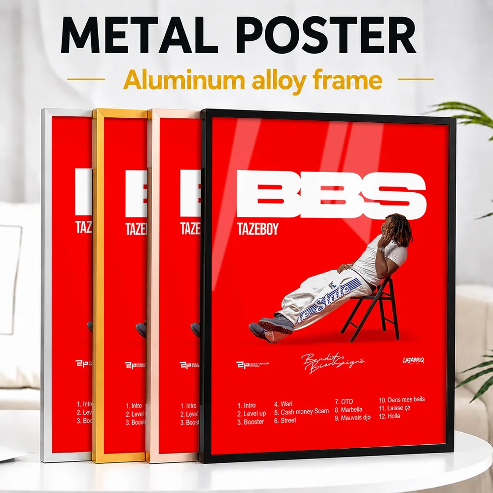 Tazeboy BBS Album Cover Framed Aluminum Metal Poster Customized Recording Tribute Wall Art For Singer Fans Decorating Music Room