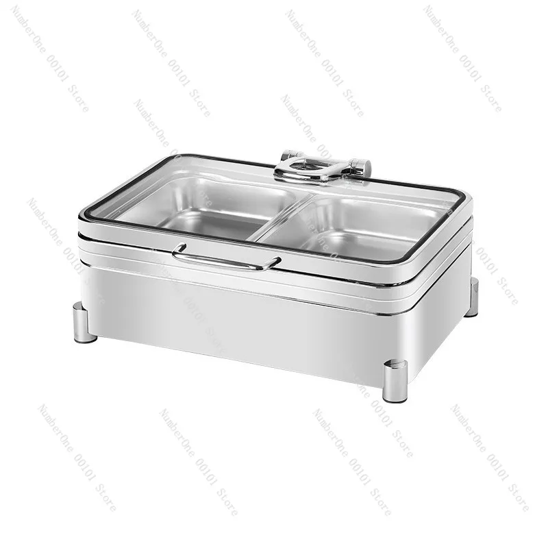 Intelligent Hotel and Restaurant Buffet Pan,Visible Breakfast Warmer with Touchscreen Temperature Control,Commercial Canteen Hot