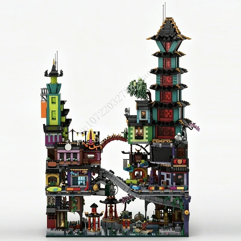 

10643PCS City Apartments MOC Creative street view Model Building Blocks Architecture DIY Education Assembly Holiday Model Mans