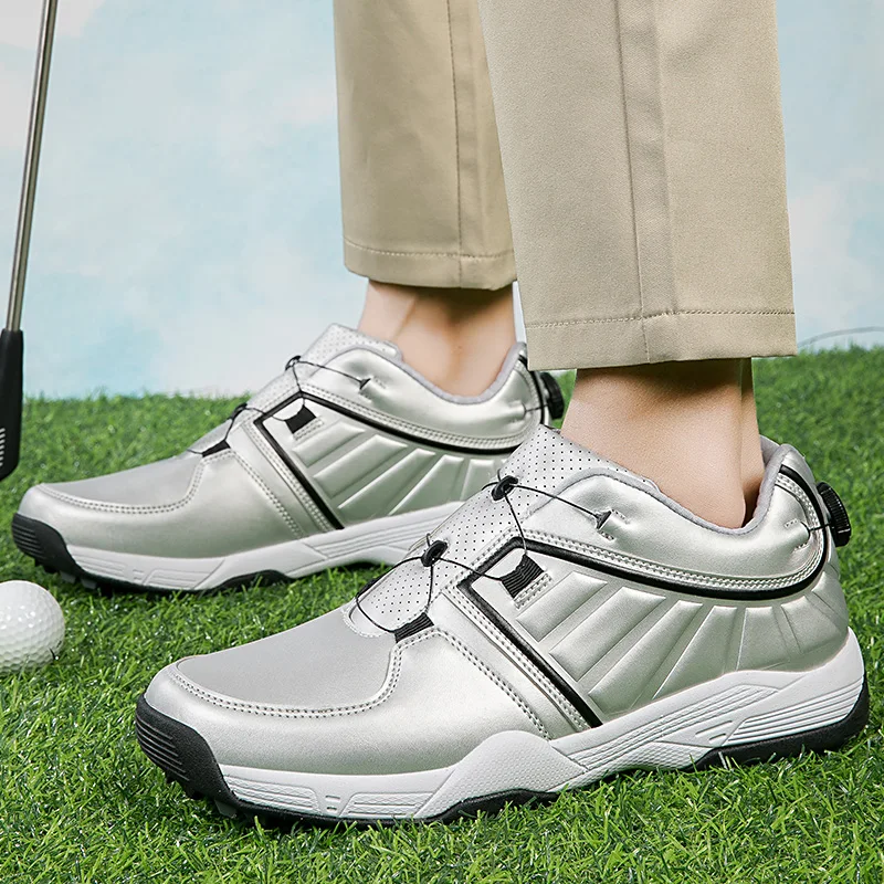 

Men Women Golf Shoes Breathable Mesh Golf Training Sneakers Spikeless Golf Trainers Lace-up Business Casual Travel Sneakers