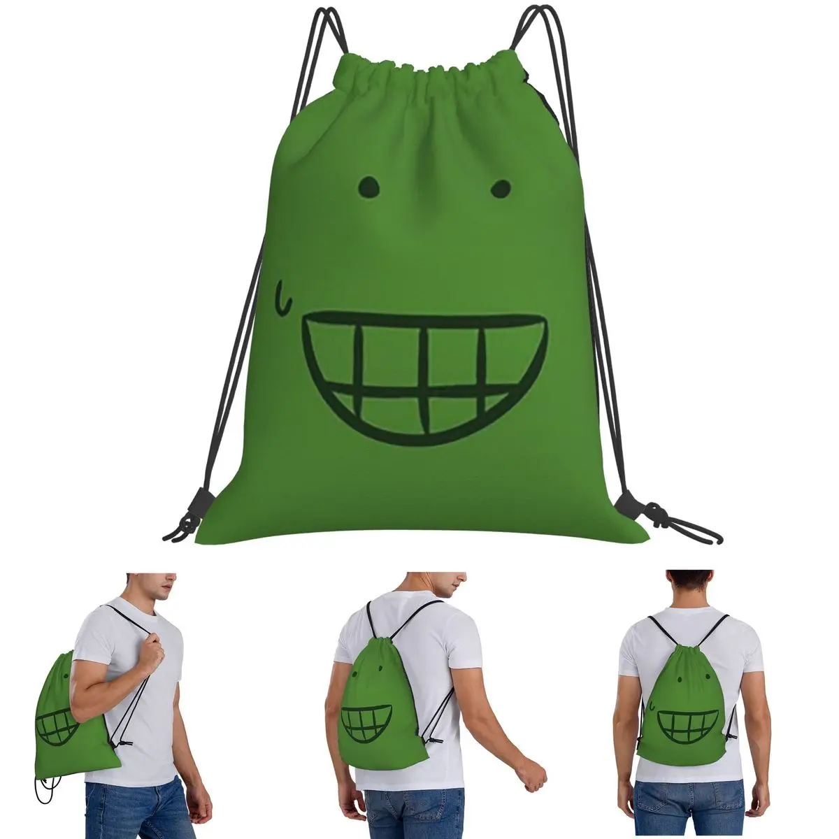 Liam Plecak From HFJone (WEIRD SMILE) 1 mochilas casuais portáteis com cordão bolsa esportiva bolsas para livros para estudantes de viagem