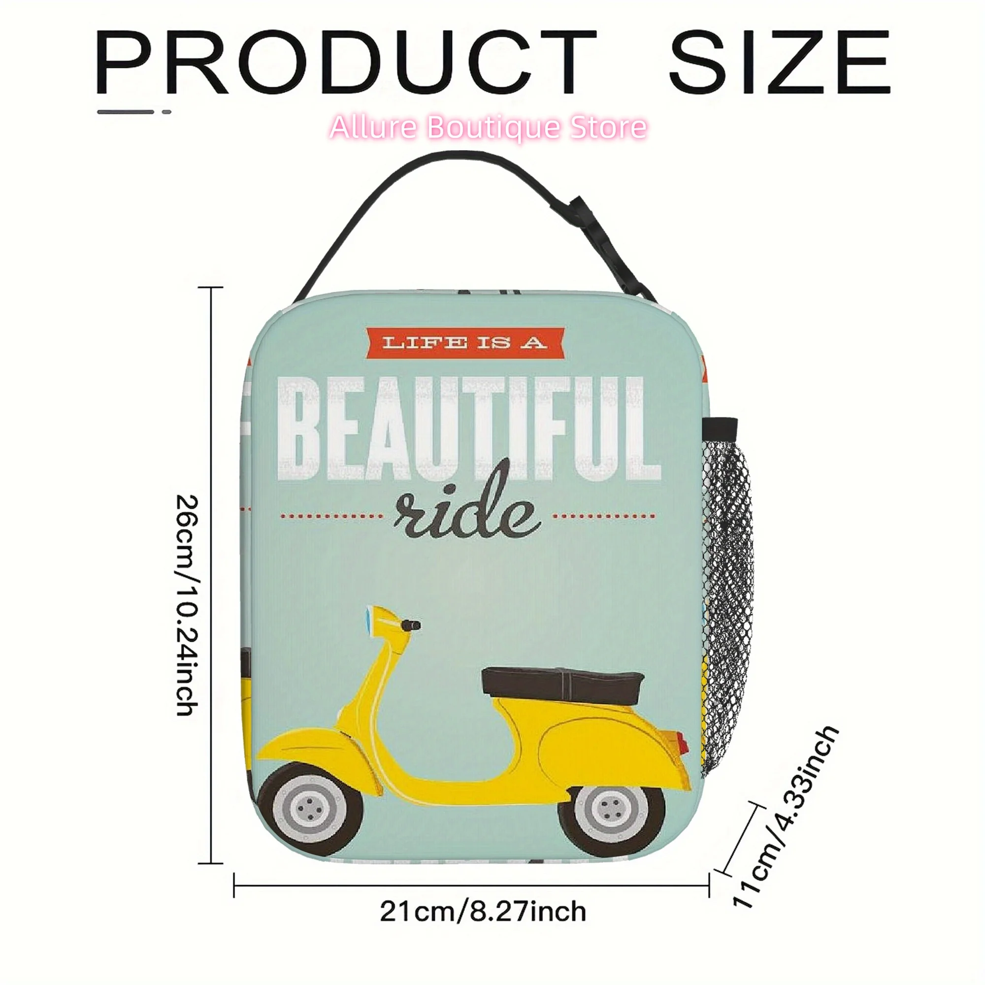 One Insulated Bag Featuring a Print, Not Intended for Food Contact, Ideal for Home, Restaurants, And Offices. It'S a Unisex, Por