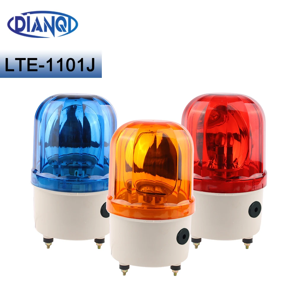 

DC12V 24V Red Yellow Green Blue Rotating Warning Light Lamp Warning Light for Industrial LTE-1101J lighting with buzzer