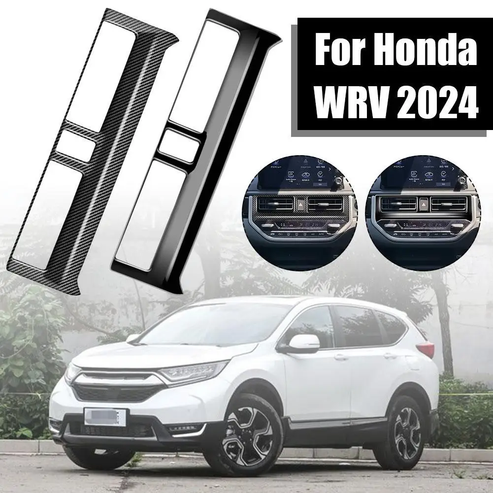 For Honda WR-V WRV 2024 2025 ABS Carbon Fiber Car Dashboard Instrument Strips Trim Decoration Cover Stickers Car Accessories