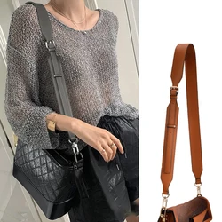 107-120cm Leather Adjustable Bag Strap Black Shoulder Handle Handbag Strap Replacement Women Bag Accessories 3.8cm Width