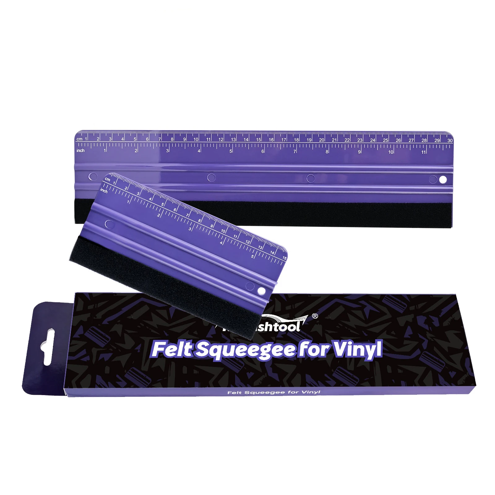 

EHDIS 15cm+30cm Long Squeegee With Measuring Ruler Felt Edge Cleaning Tools Window Tint Installation Wallpaper Smoothing Scraper