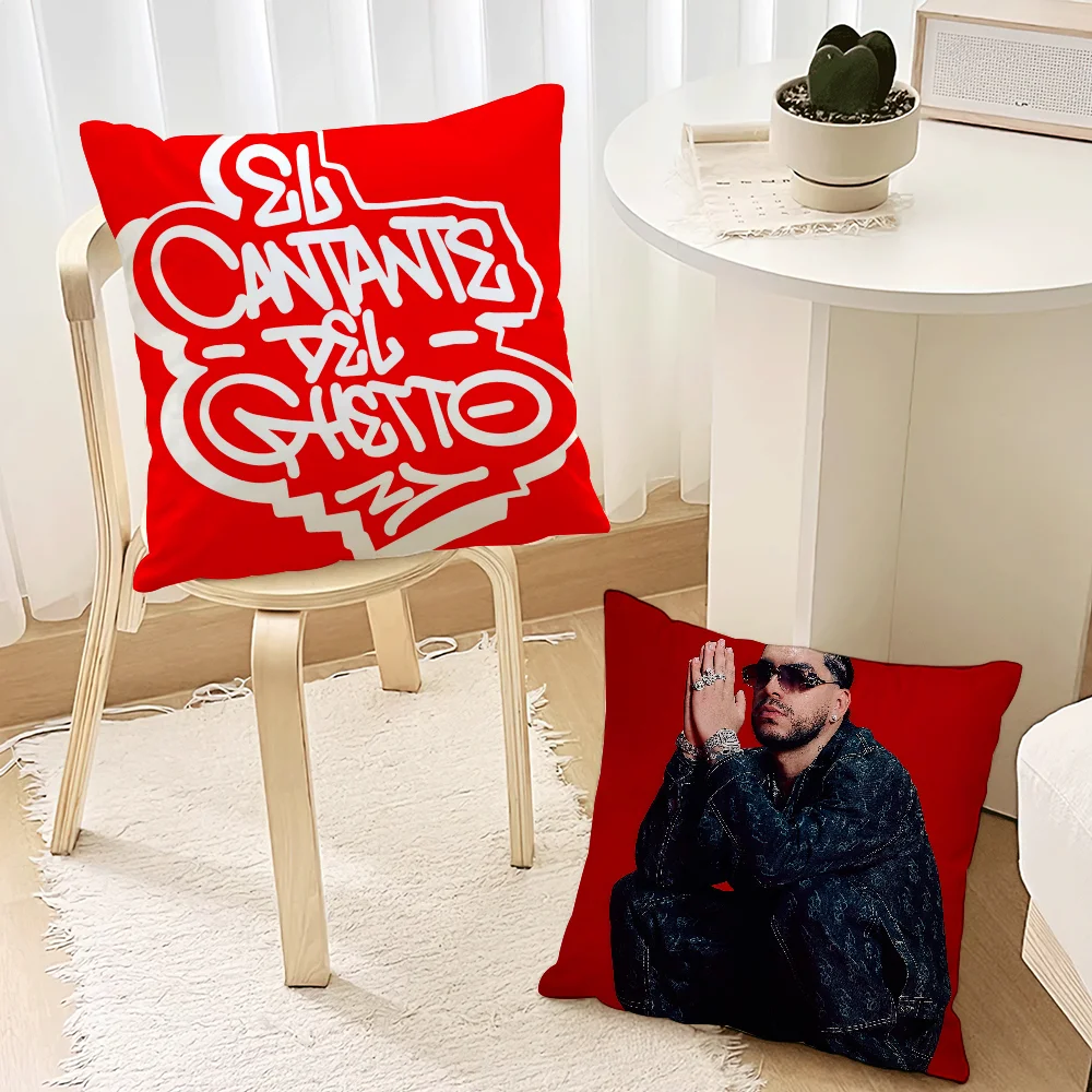 Ryan Castro El Cantante del Ghetto Pillow Case For Sofa Bedroom Living Room Office Bedside Table Backrest Cushion Printing Squar