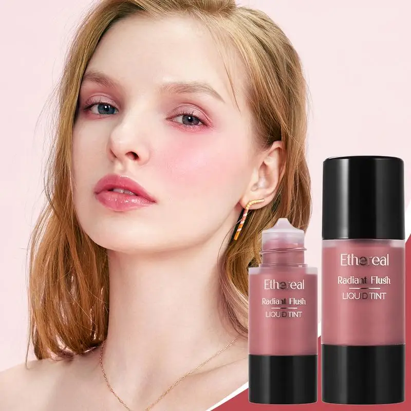 Vloeibare Blush Stick Geperst Matte Afwerking & Glitter Blush Stick Hoog Pigment Blush Lichtgewicht Fijne Shimmer voor Vrouwen & Meisjes Gezicht